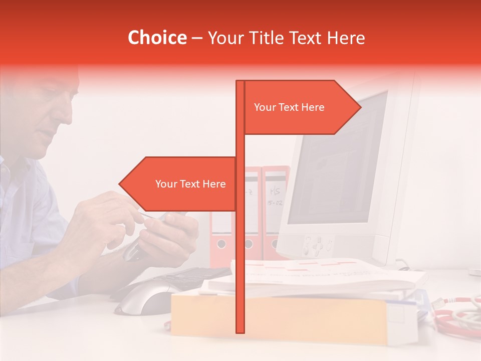 Manager Solves Tasks PowerPoint Template
