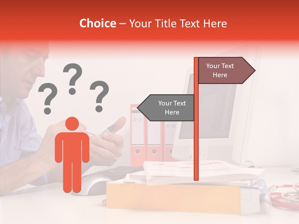 Manager Solves Tasks PowerPoint Template