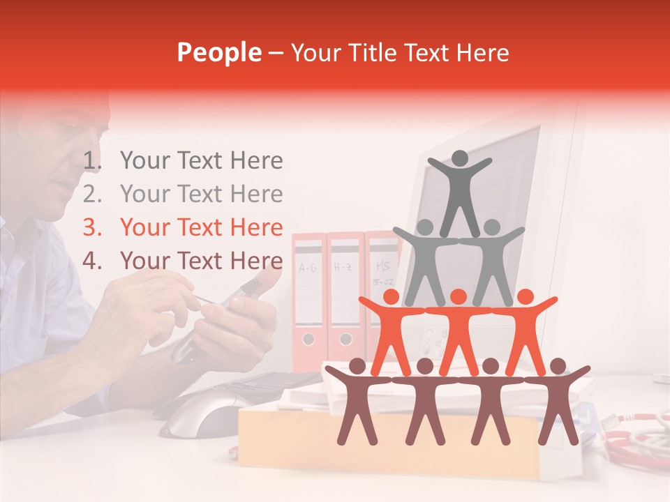 Manager Solves Tasks PowerPoint Template
