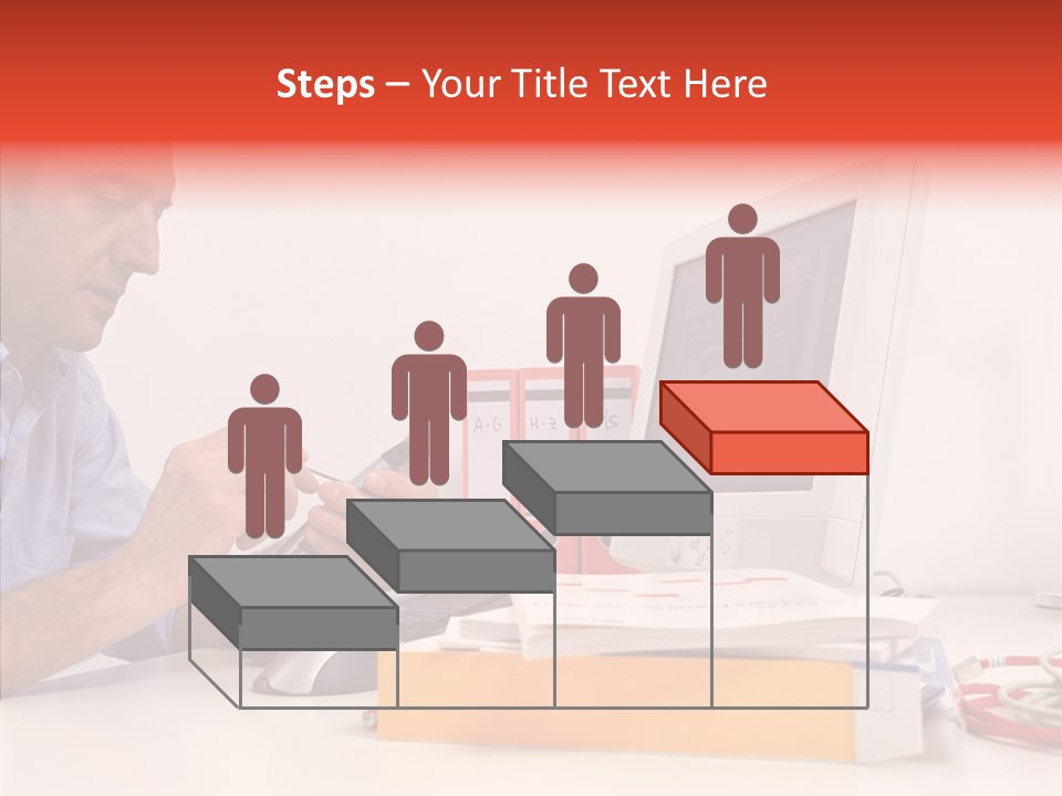 Manager Solves Tasks PowerPoint Template