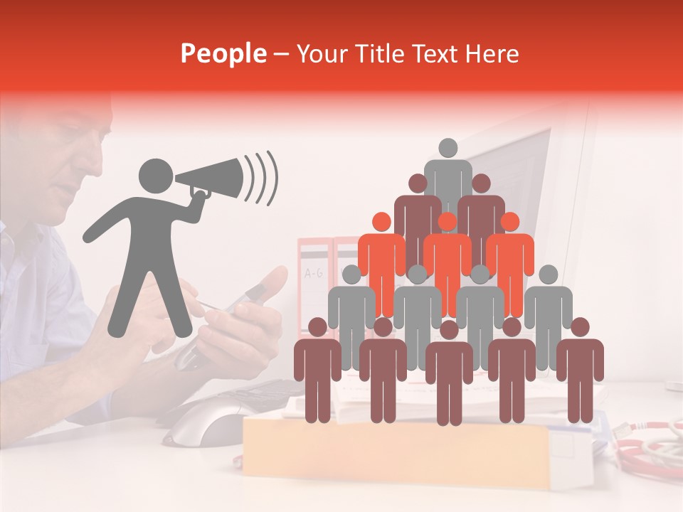 Manager Solves Tasks PowerPoint Template