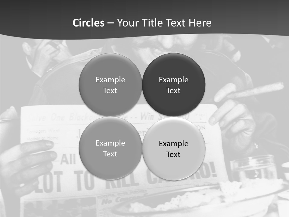 Fidel Castro Shows Clipping Newspapers PowerPoint Template