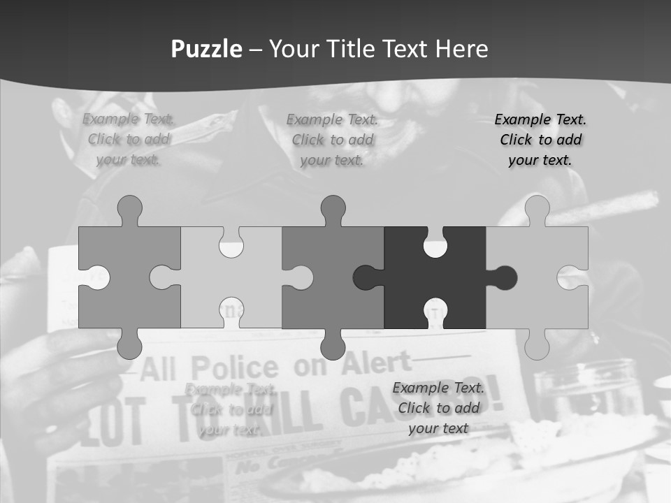 Fidel Castro Shows Clipping Newspapers PowerPoint Template