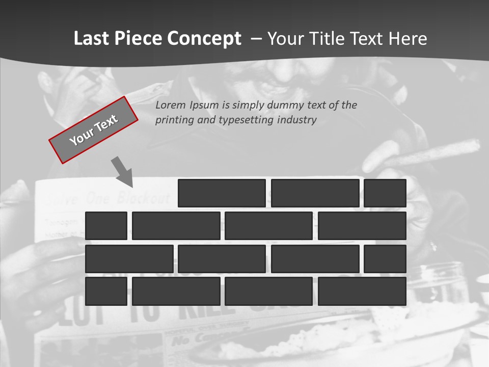 Fidel Castro Shows Clipping Newspapers PowerPoint Template