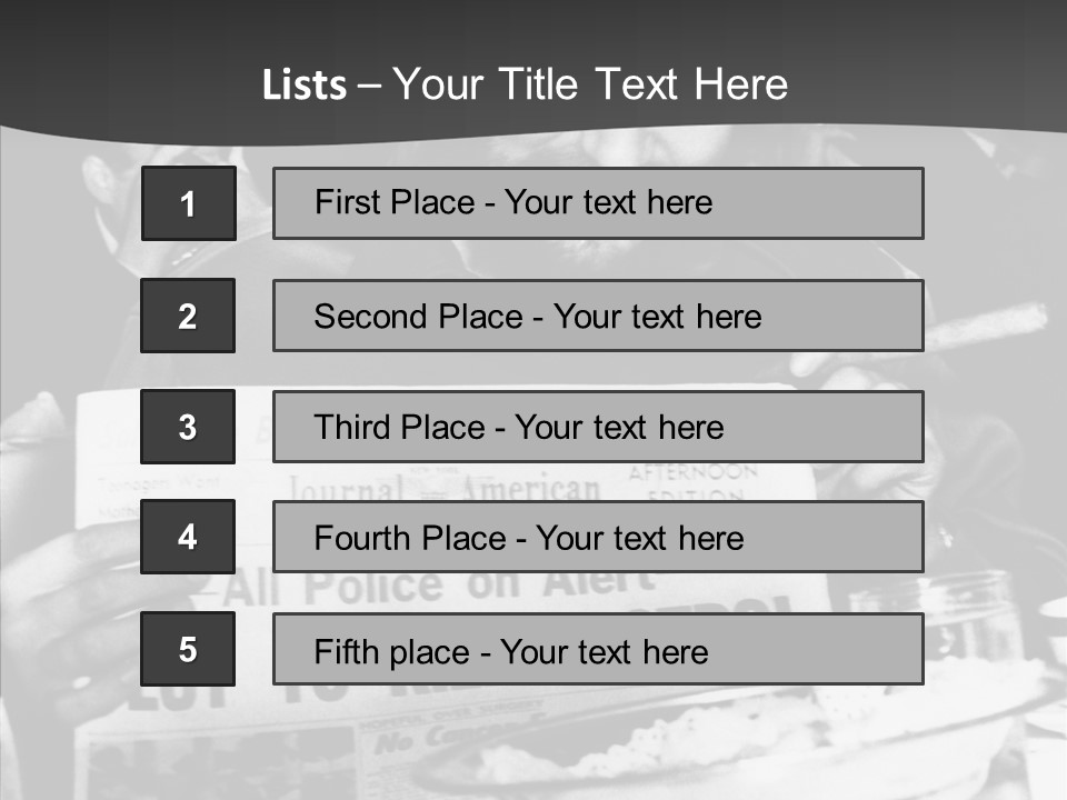 Fidel Castro Shows Clipping Newspapers PowerPoint Template