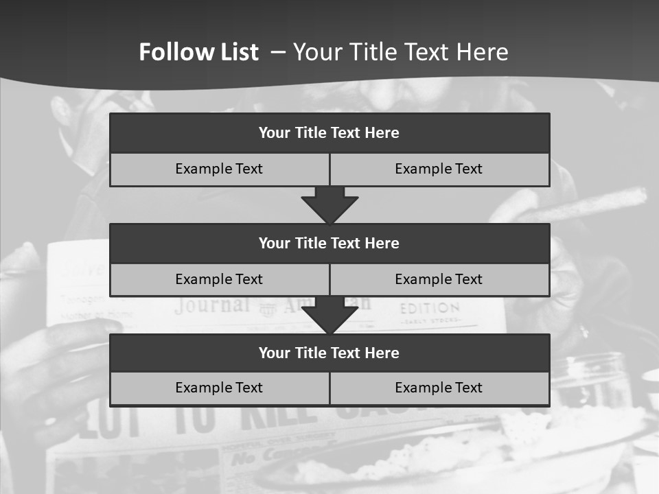 Fidel Castro Shows Clipping Newspapers PowerPoint Template