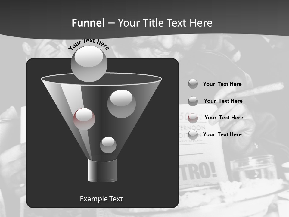 Fidel Castro Shows Clipping Newspapers PowerPoint Template