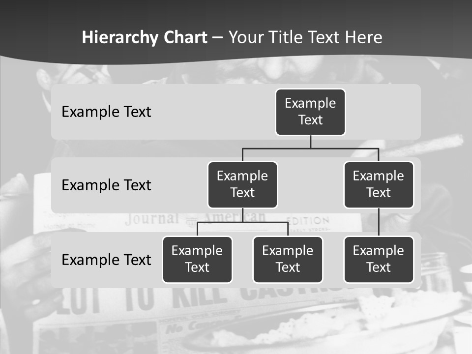 Fidel Castro Shows Clipping Newspapers PowerPoint Template