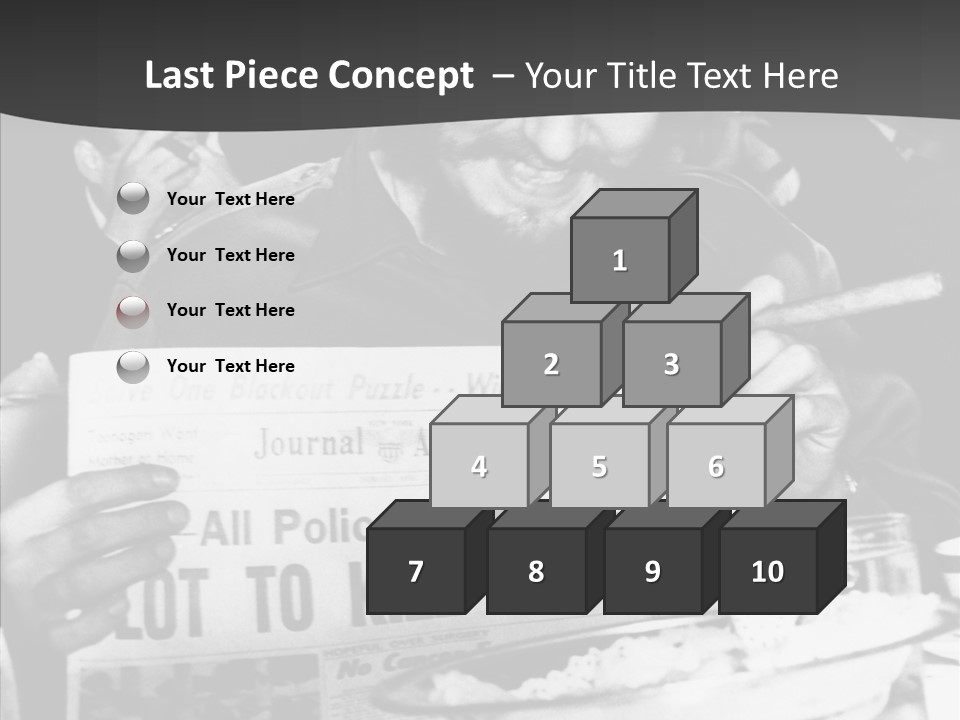 Fidel Castro Shows Clipping Newspapers PowerPoint Template
