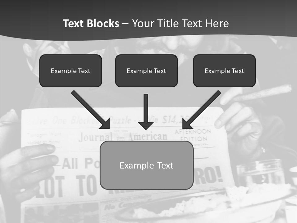 Fidel Castro Shows Clipping Newspapers PowerPoint Template