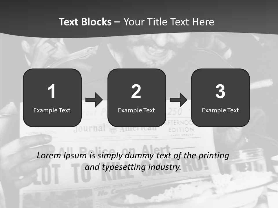 Fidel Castro Shows Clipping Newspapers PowerPoint Template