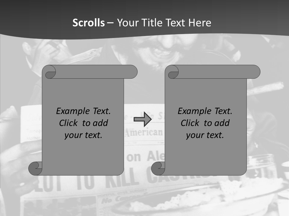 Fidel Castro Shows Clipping Newspapers PowerPoint Template