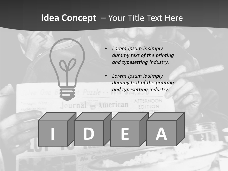 Fidel Castro Shows Clipping Newspapers PowerPoint Template