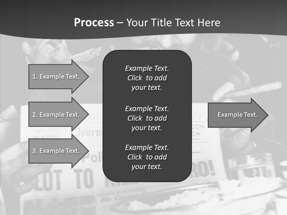 Fidel Castro Shows Clipping Newspapers PowerPoint Template