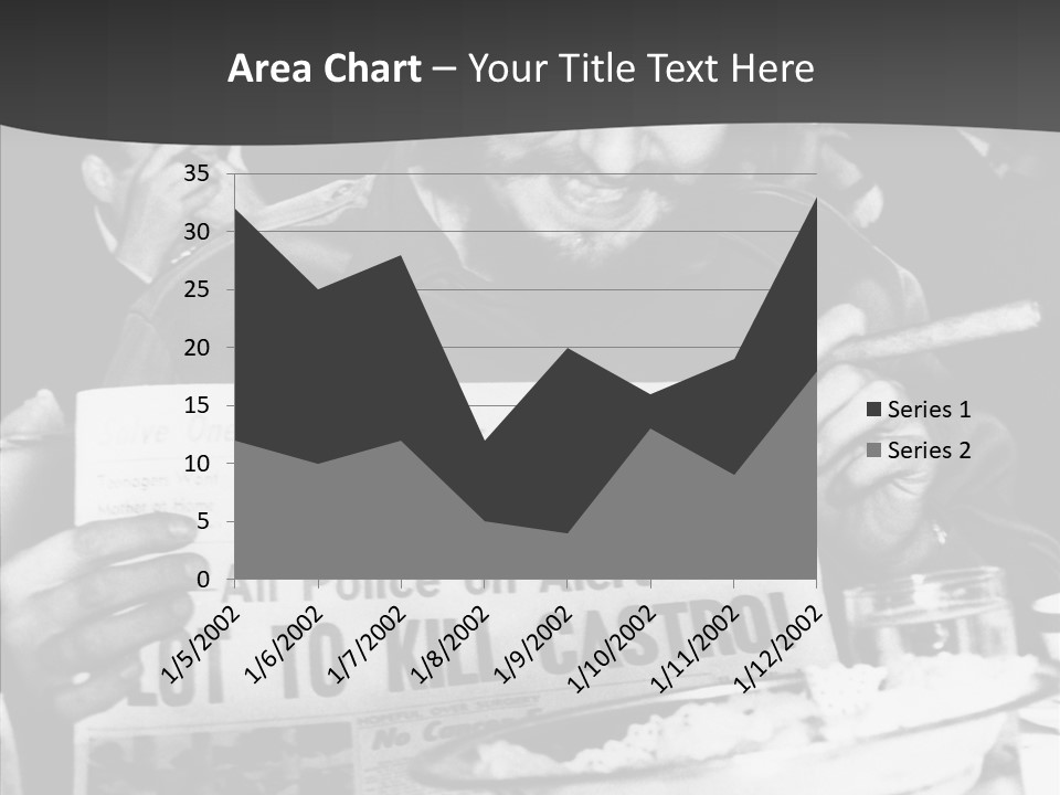 Fidel Castro Shows Clipping Newspapers PowerPoint Template