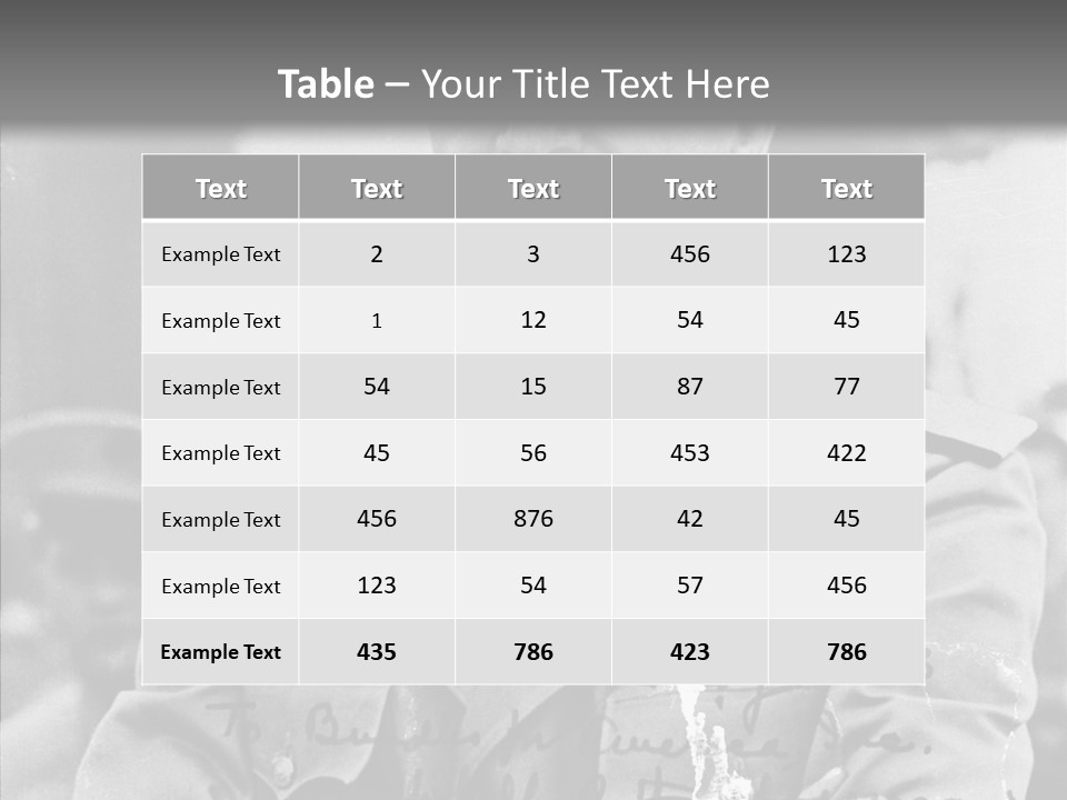 Senior Officer Posing Black And White Background PowerPoint Template