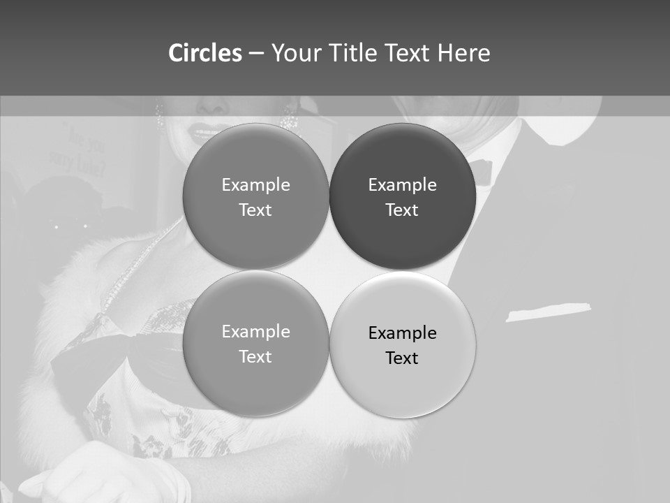 Beautiful People 20 Th Century Black And White Background PowerPoint Template