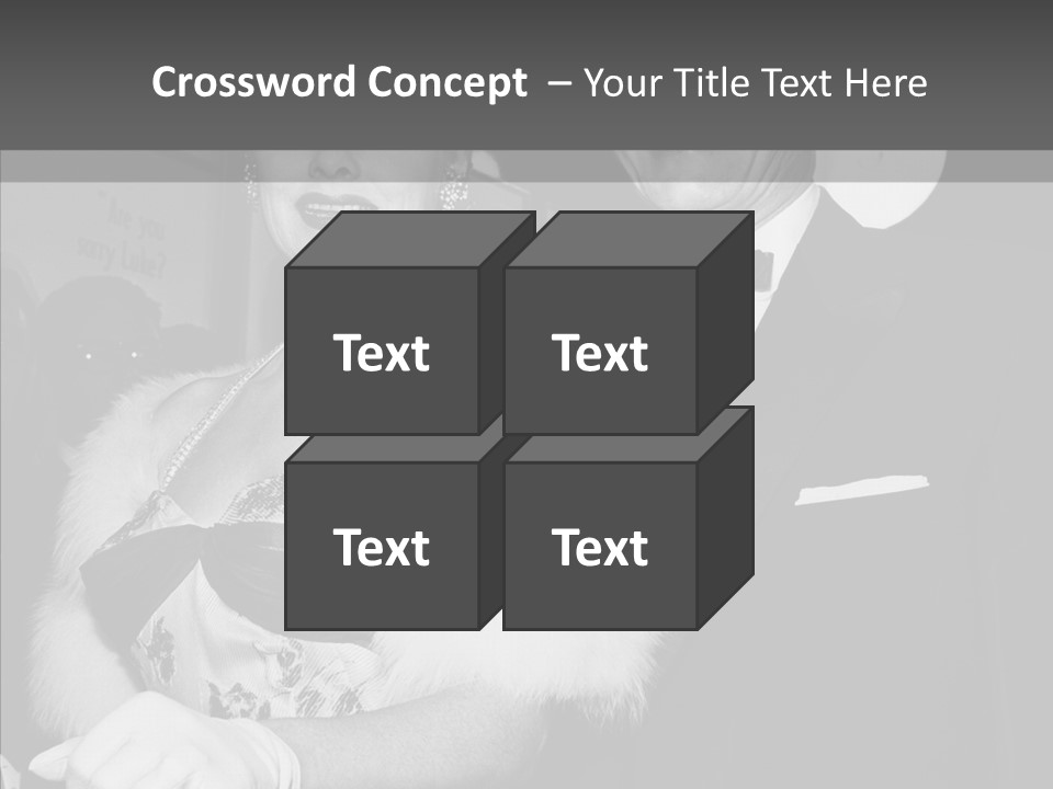 Beautiful People 20 Th Century Black And White Background PowerPoint Template