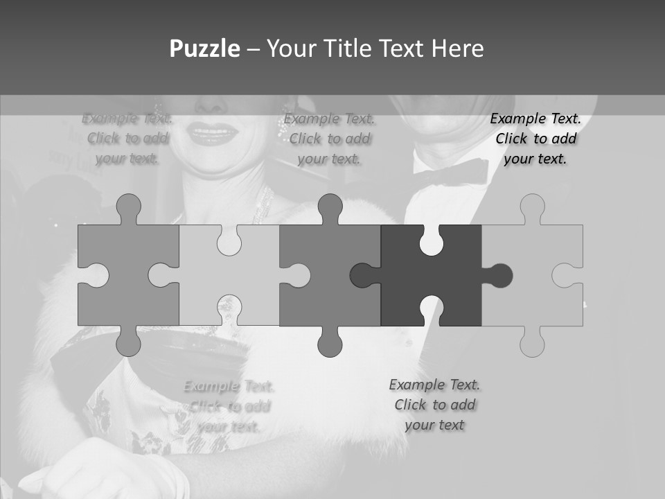 Beautiful People 20 Th Century Black And White Background PowerPoint Template