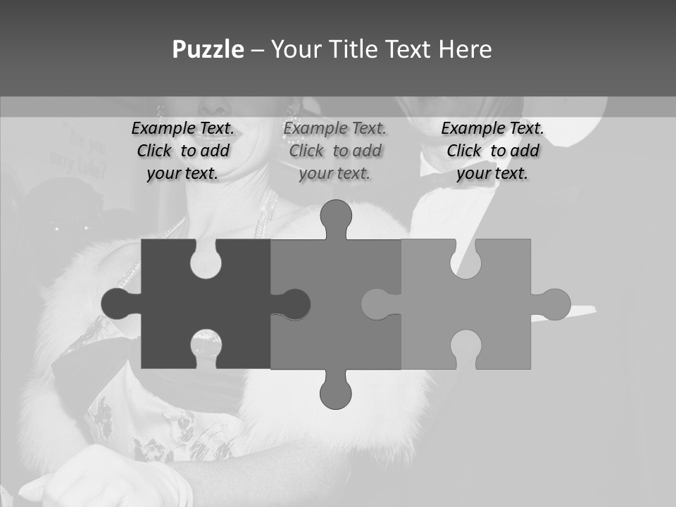 Beautiful People 20 Th Century Black And White Background PowerPoint Template