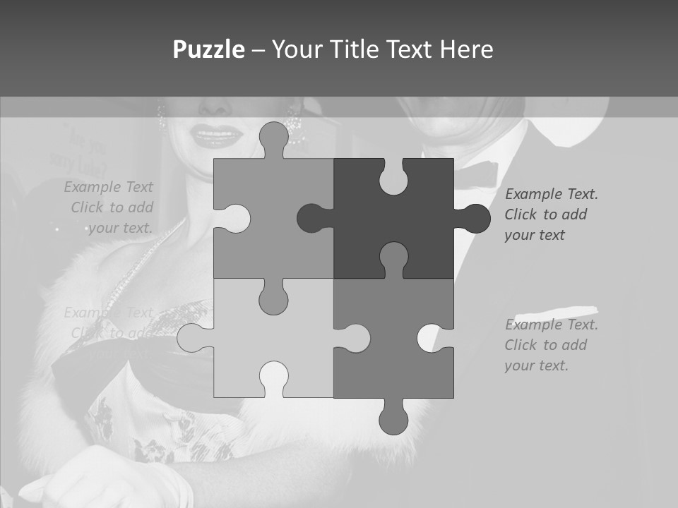 Beautiful People 20 Th Century Black And White Background PowerPoint Template