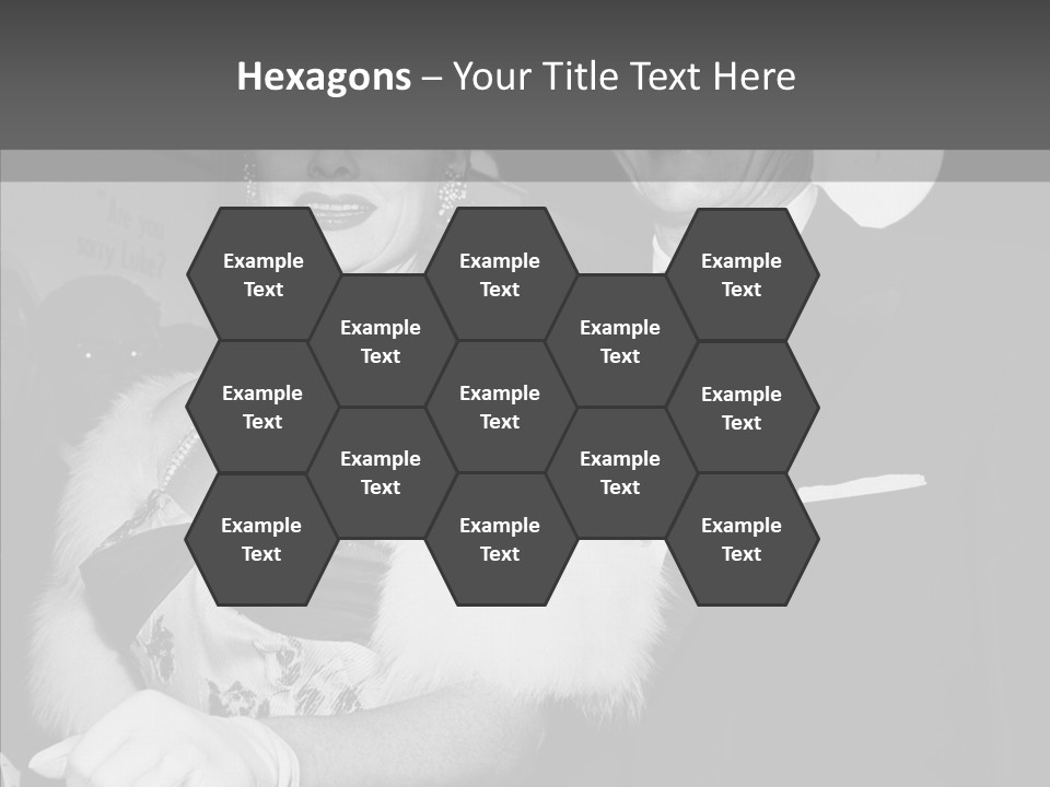 Beautiful People 20 Th Century Black And White Background PowerPoint Template