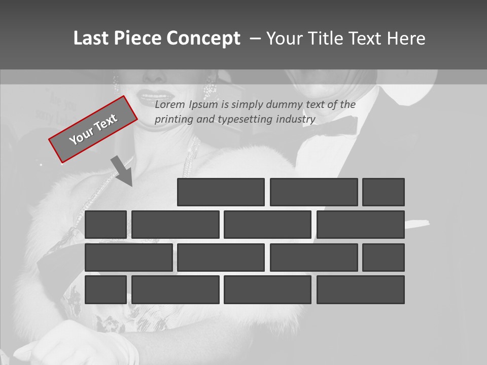 Beautiful People 20 Th Century Black And White Background PowerPoint Template