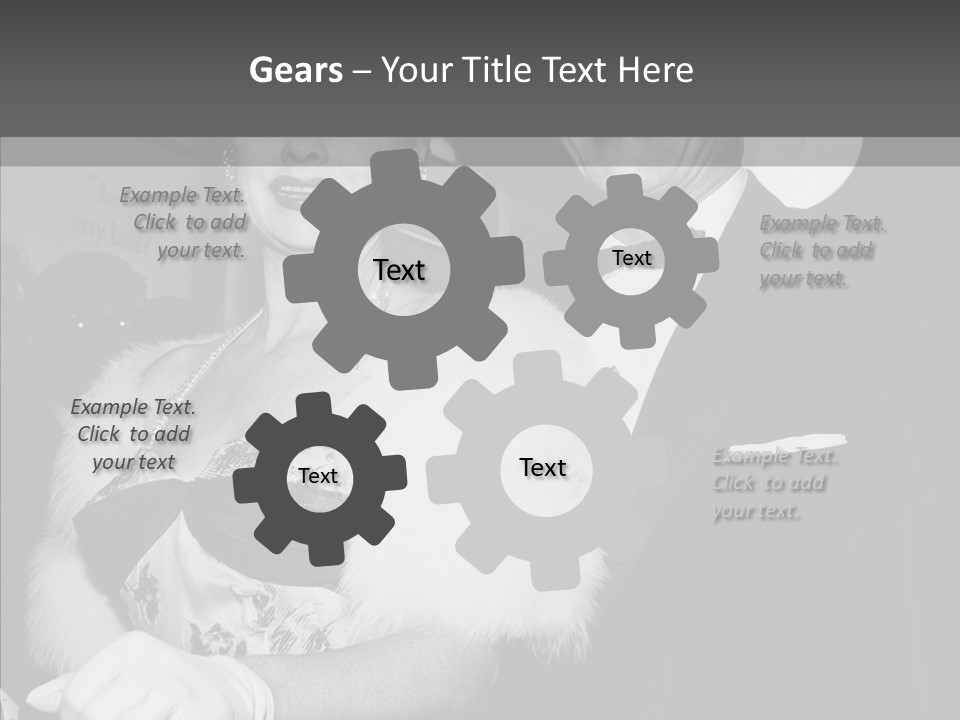 Beautiful People 20 Th Century Black And White Background PowerPoint Template