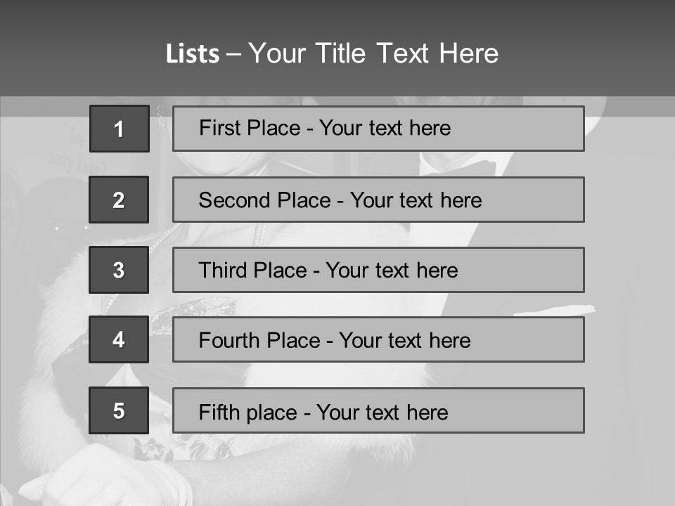 Beautiful People 20 Th Century Black And White Background PowerPoint Template