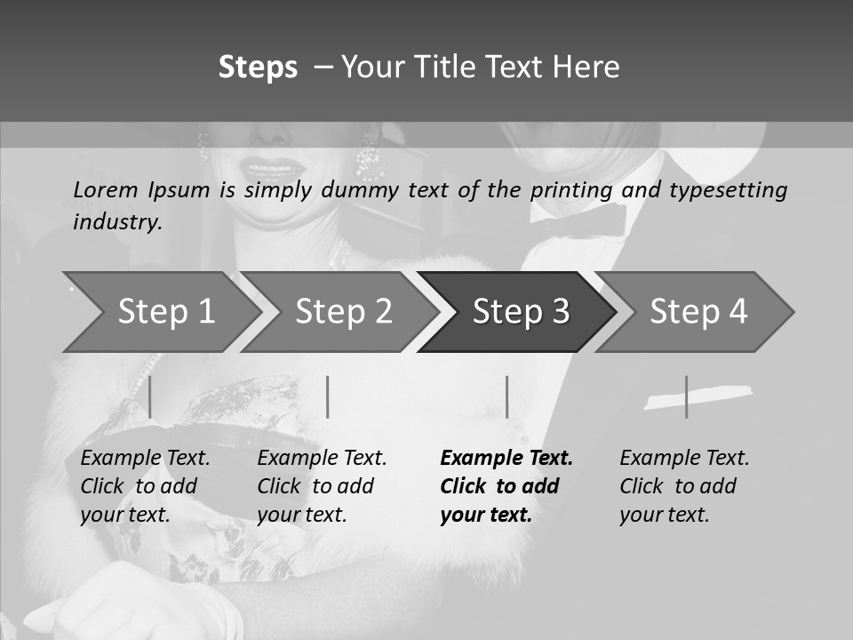 Beautiful People 20 Th Century Black And White Background PowerPoint Template