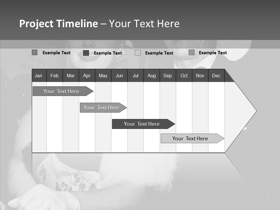 Beautiful People 20 Th Century Black And White Background PowerPoint Template