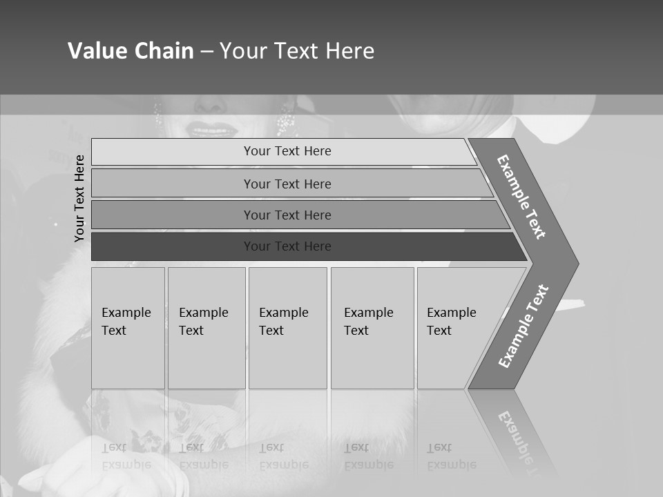 Beautiful People 20 Th Century Black And White Background PowerPoint Template