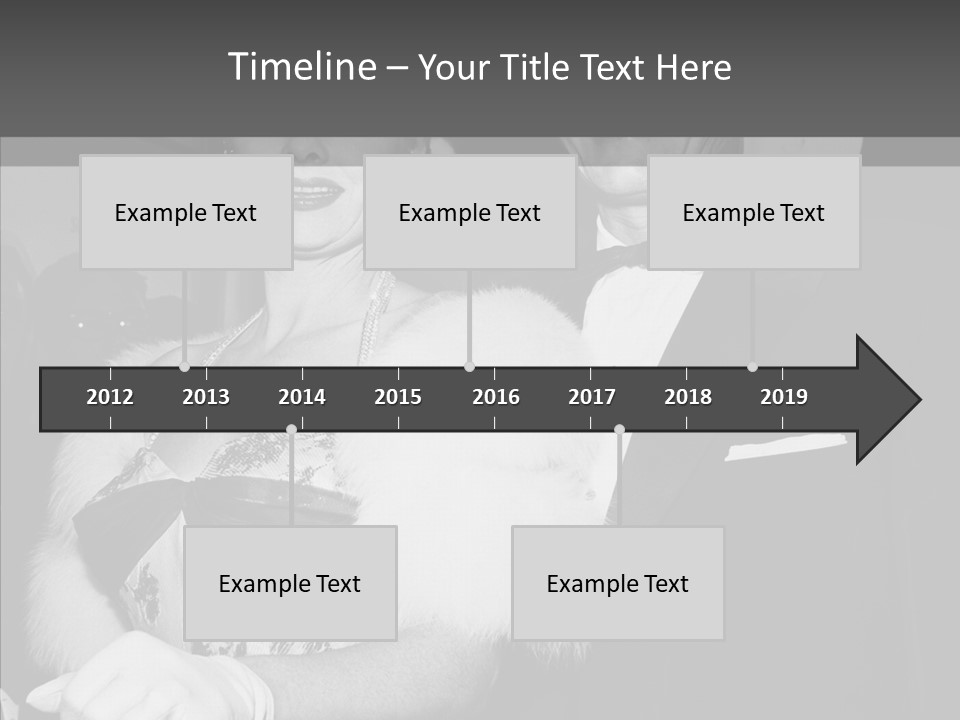 Beautiful People 20 Th Century Black And White Background PowerPoint Template