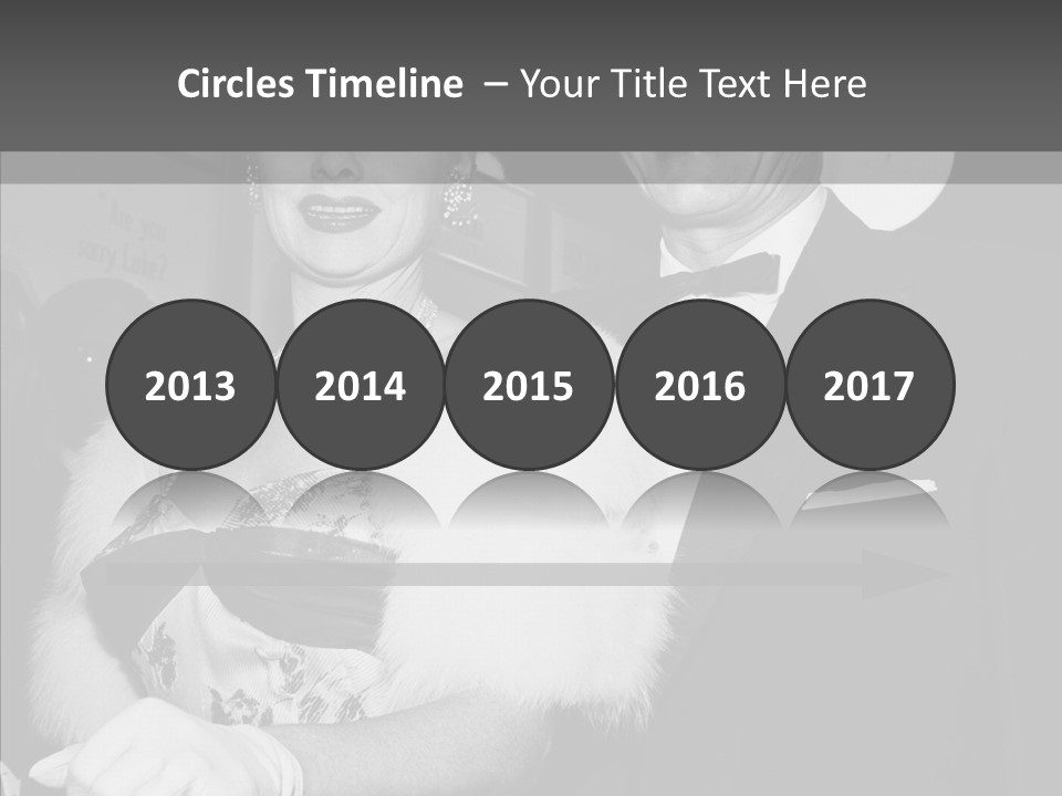 Beautiful People 20 Th Century Black And White Background PowerPoint Template