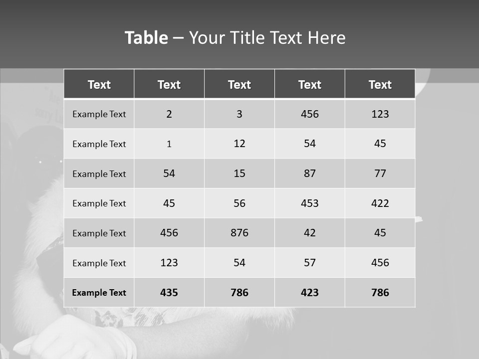 Beautiful People 20 Th Century Black And White Background PowerPoint Template