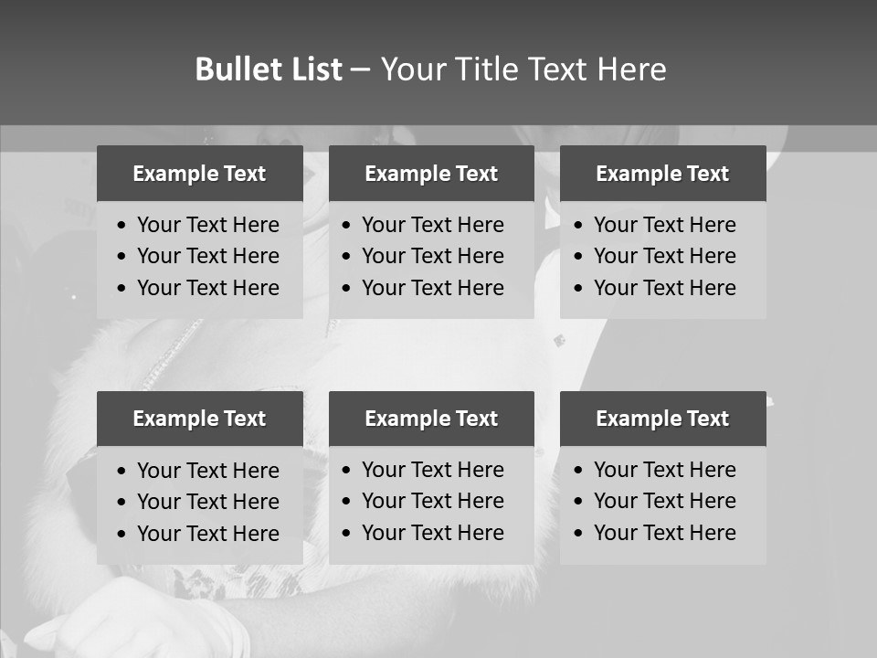 Beautiful People 20 Th Century Black And White Background PowerPoint Template