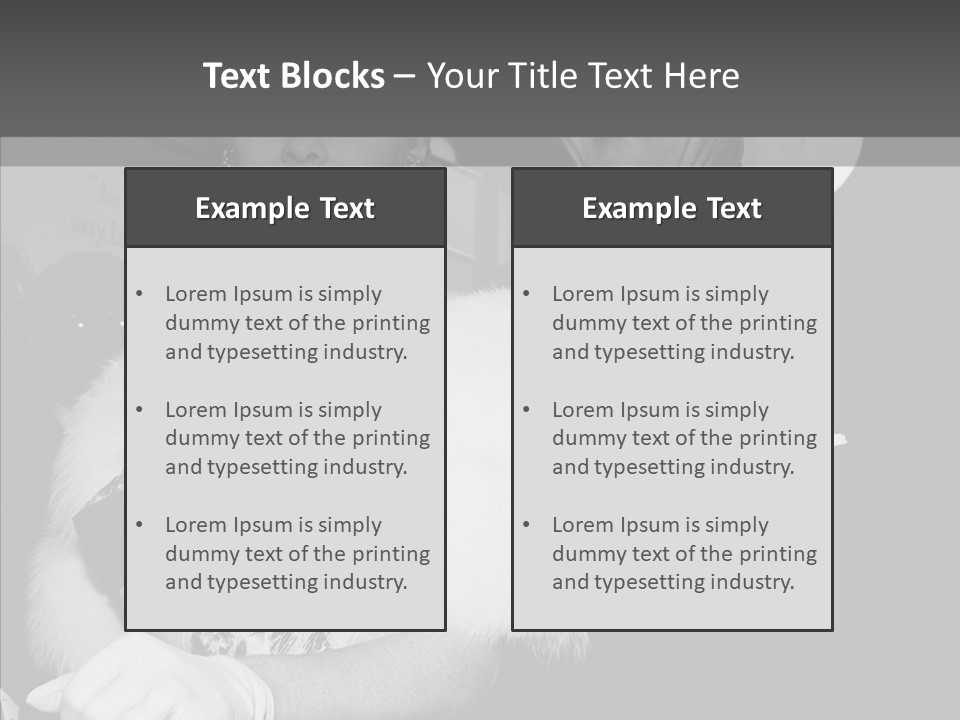 Beautiful People 20 Th Century Black And White Background PowerPoint Template