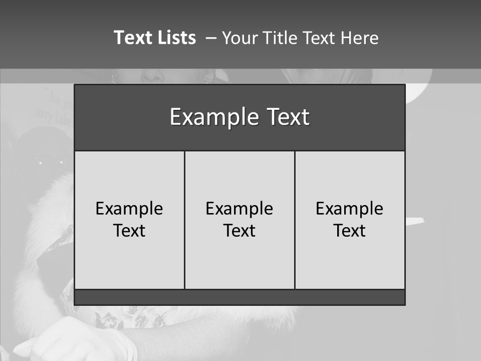 Beautiful People 20 Th Century Black And White Background PowerPoint Template