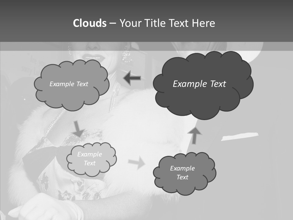 Beautiful People 20 Th Century Black And White Background PowerPoint Template