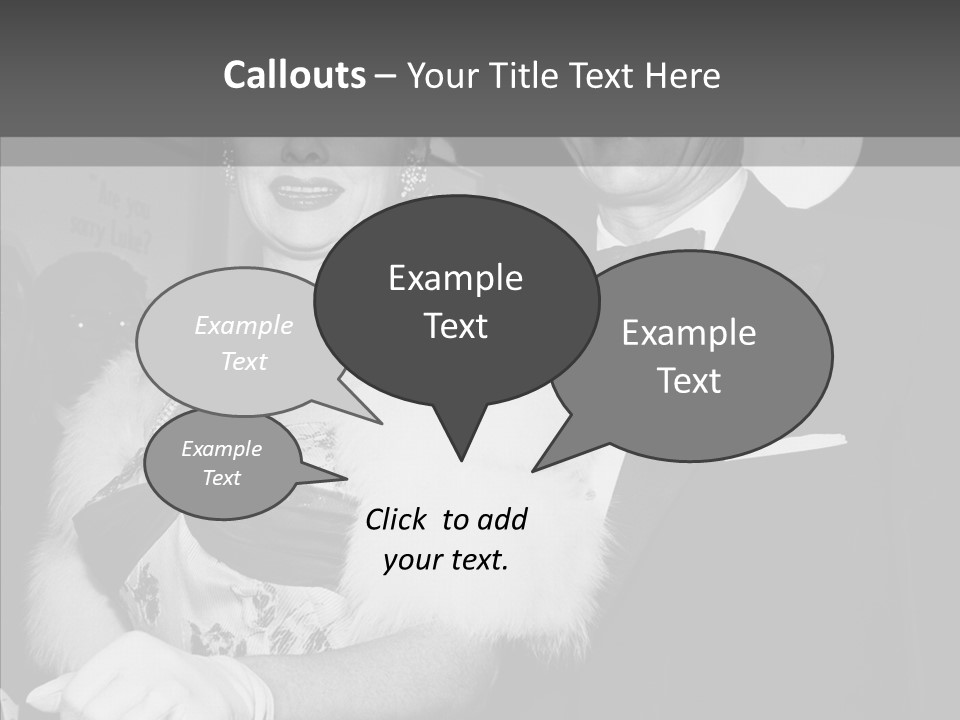 Beautiful People 20 Th Century Black And White Background PowerPoint Template