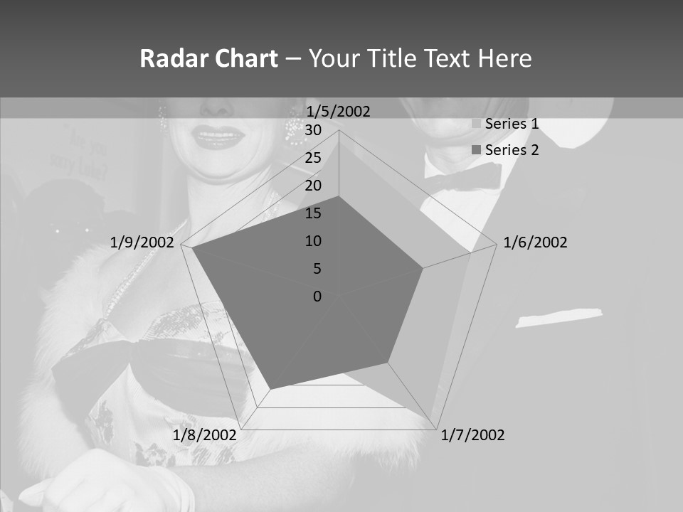 Beautiful People 20 Th Century Black And White Background PowerPoint Template