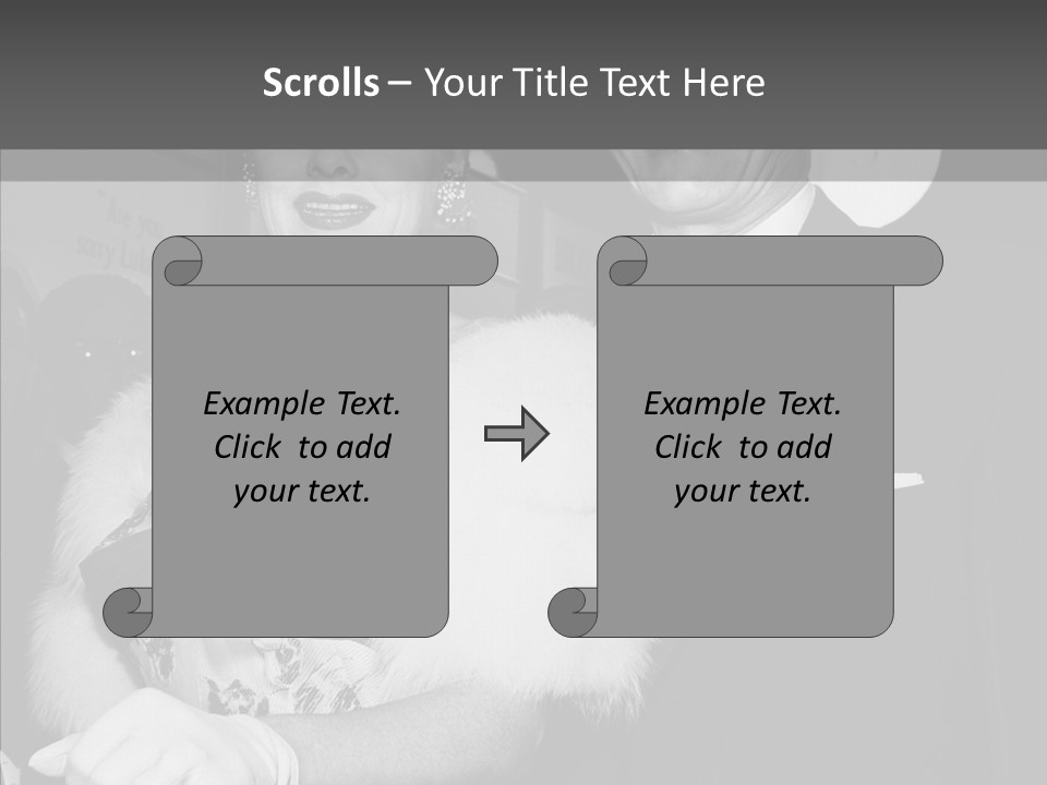 Beautiful People 20 Th Century Black And White Background PowerPoint Template