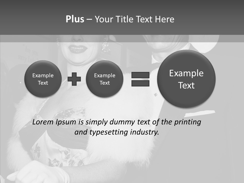 Beautiful People 20 Th Century Black And White Background PowerPoint Template