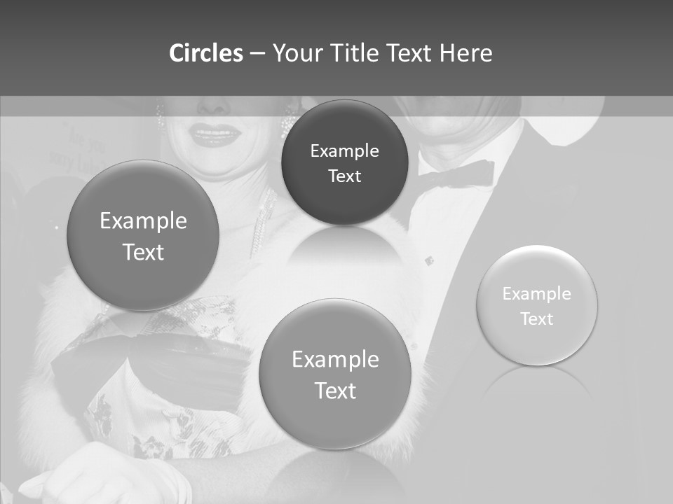 Beautiful People 20 Th Century Black And White Background PowerPoint Template