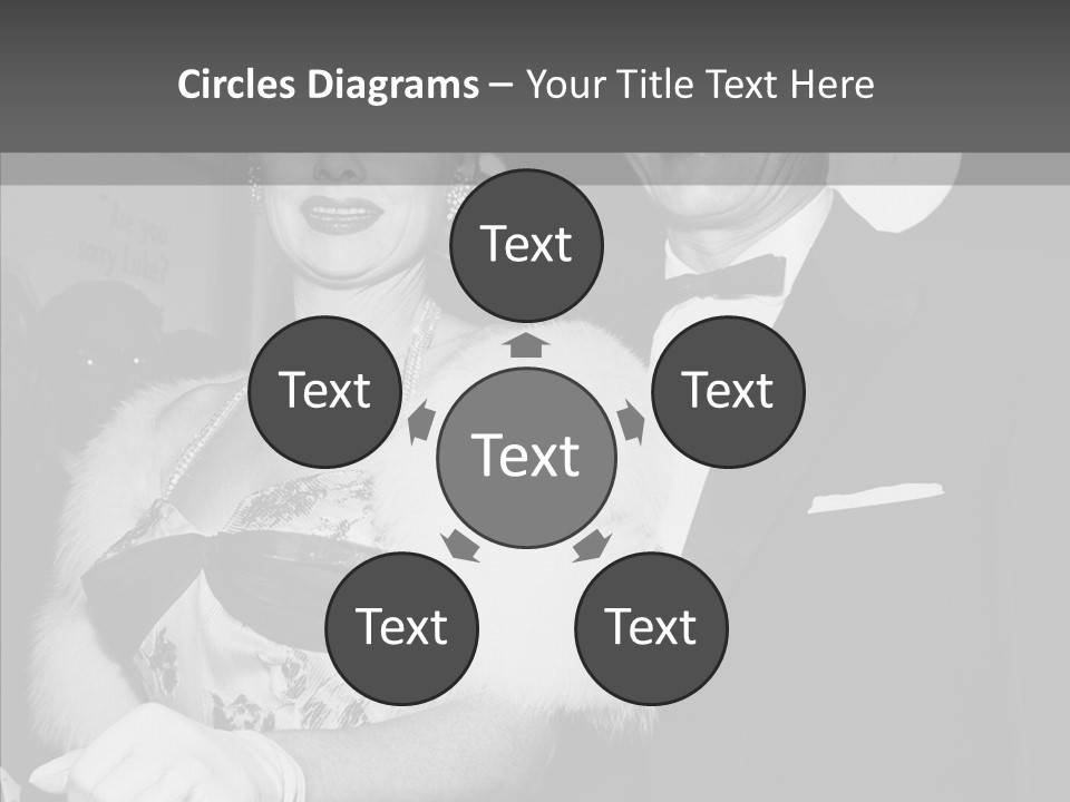 Beautiful People 20 Th Century Black And White Background PowerPoint Template