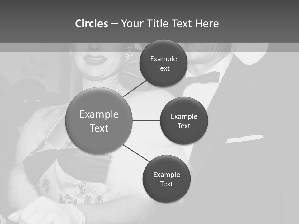 Beautiful People 20 Th Century Black And White Background PowerPoint Template