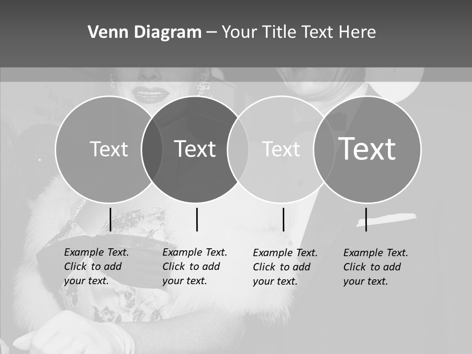 Beautiful People 20 Th Century Black And White Background PowerPoint Template