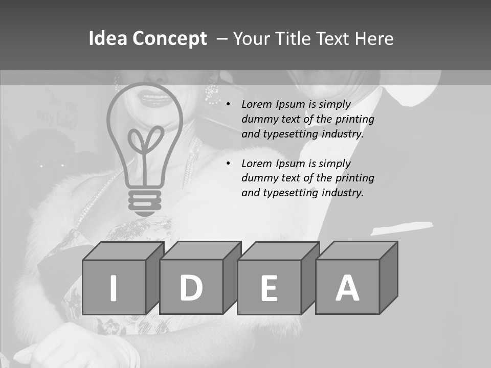 Beautiful People 20 Th Century Black And White Background PowerPoint Template