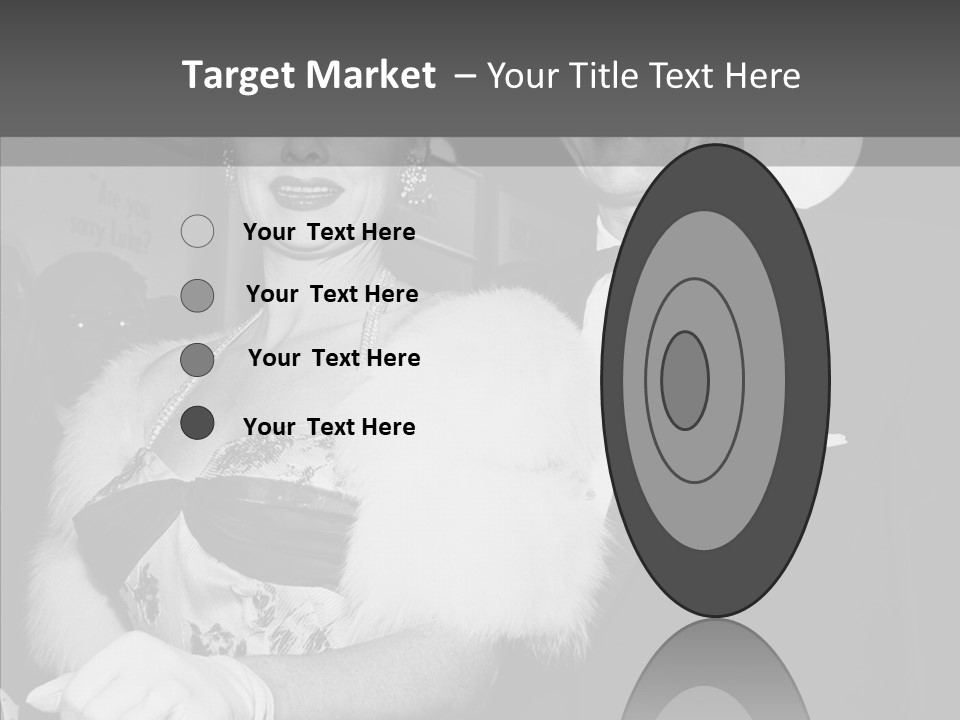 Beautiful People 20 Th Century Black And White Background PowerPoint Template