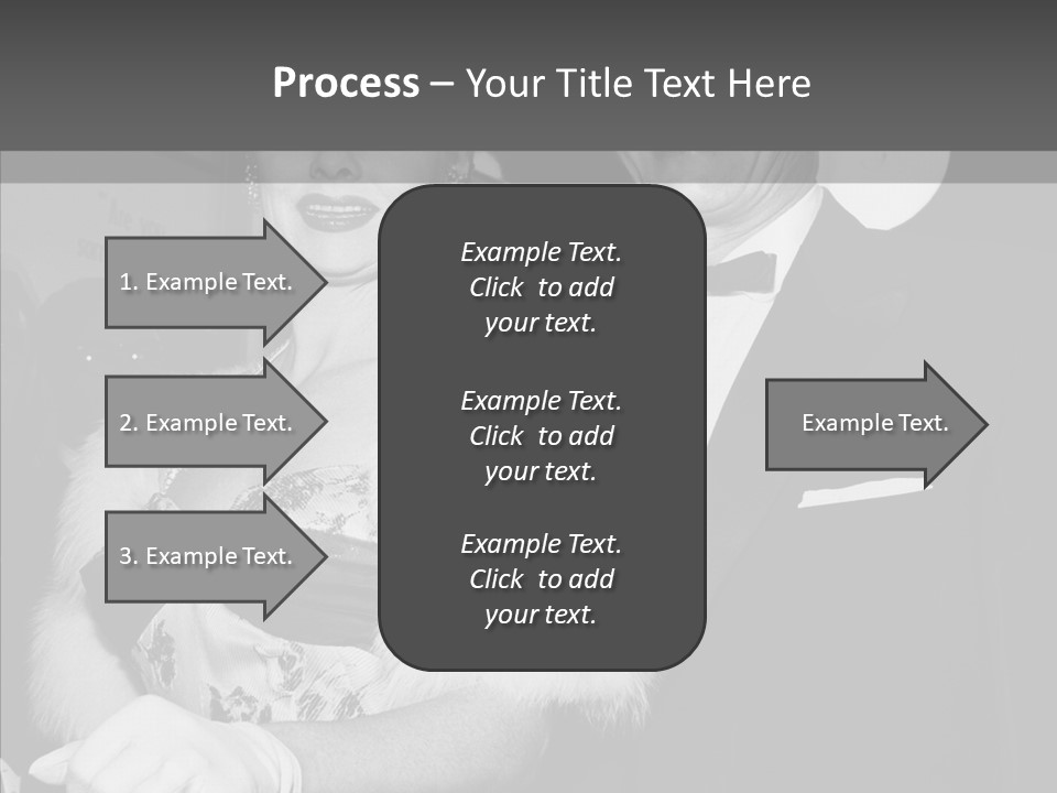 Beautiful People 20 Th Century Black And White Background PowerPoint Template